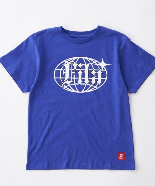 FILA（フィラ）の「【FILA/フィラ】キッズプリント半袖Tシャツ　オーバーサイズ　ダンス　通学（Tシャツ/カットソー・キッズ・ホワイト/ブラック/パープル・130/140/150/160/170）」の3枚目の写真