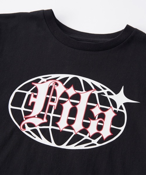 FILA（フィラ）の「【FILA/フィラ】キッズプリント半袖Tシャツ　オーバーサイズ　ダンス　通学（Tシャツ/カットソー・キッズ・ホワイト/ブラック/パープル・130/140/150/160/170）」の9枚目の写真