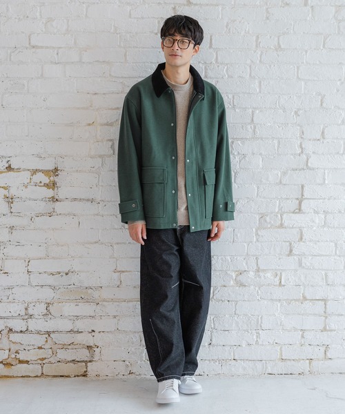 LAKOLE（ラコレ）の「ウーリーテックハンティングジャケット / 116711（ブルゾン・メンズ・ブラック/グレイッシュベージュ/グレー/グリーン・MEDIUM/LARGE/X-LARGE）」の9枚目の写真