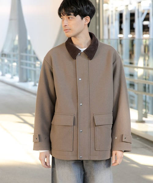 LAKOLE（ラコレ）の「ウーリーテックハンティングジャケット / 116711（ブルゾン・メンズ・ブラック/グレイッシュベージュ/グレー/グリーン・MEDIUM/LARGE/X-LARGE）」の8枚目の写真