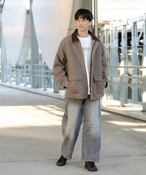 LAKOLE（ラコレ）の「ウーリーテックハンティングジャケット / 116711（ブルゾン・メンズ・ブラック/グレイッシュベージュ/グレー/グリーン・MEDIUM/LARGE/X-LARGE）」の7枚目の写真