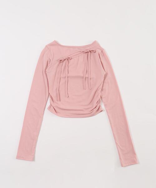 PHILLY（フィリー）の「【PHILLY】カットアウトWリボンロンT（Tシャツ/カットソー・レディース・ピンク/ホワイト/スミクロ・FREE）」の15枚目の写真