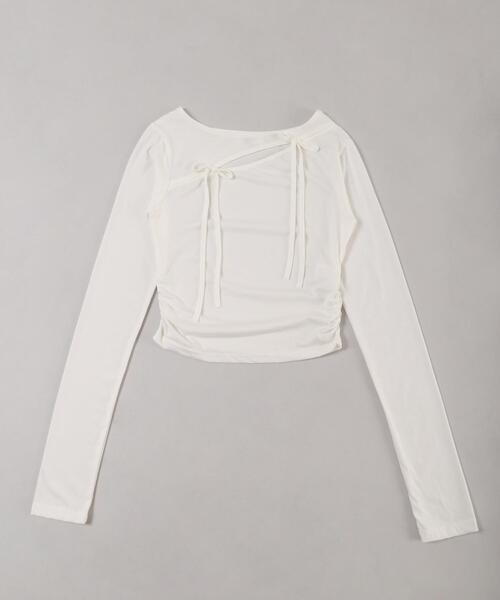 PHILLY（フィリー）の「【PHILLY】カットアウトWリボンロンT（Tシャツ/カットソー・レディース・ピンク/ホワイト/スミクロ・FREE）」の16枚目の写真