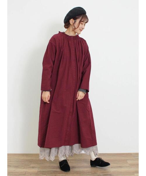 Samansa Mos2（サマンサ モスモス）の「配色メローリブクルーネックインナー（Tシャツ/カットソー・レディース・イエロー/チャコールグレー/グリーン/キナリ・F）」の8枚目の写真