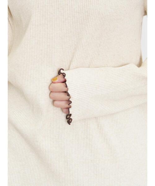 Samansa Mos2（サマンサ モスモス）の「配色メローリブクルーネックインナー（Tシャツ/カットソー・レディース・イエロー/チャコールグレー/グリーン/キナリ・F）」の17枚目の写真