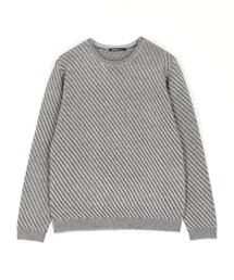 HIDEAWAYS NICOLE（ハイダウェイニコル）の「バイヤスジャガードクルーネックニット（ニット/セーター）」