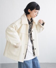 ボアコーデュロイリバーシブル襟付きジャケット