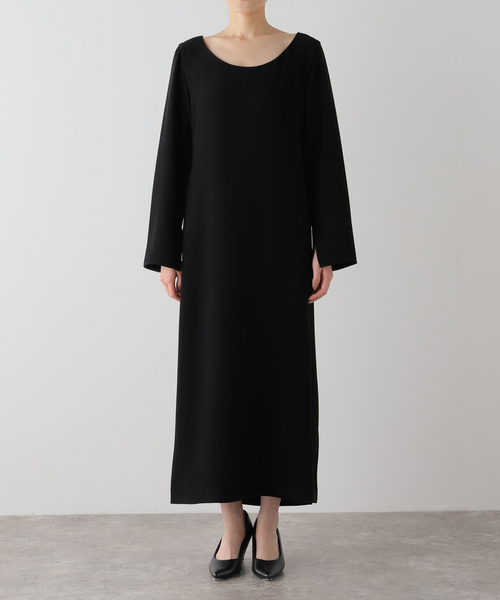 セール】ワイドネックIラインワンピース（ワンピース）｜NOBLE  