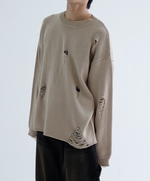 epnok（エプノック）の「【EPNK】Crash damage knit / クラッシュダメージニット（ニット/セーター・メンズ）」