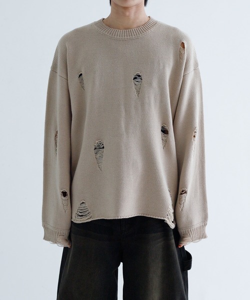 EPNK】Crash damage knit / クラッシュダメージニット（ニット