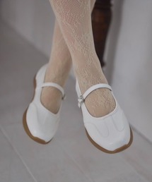 Smyeon ホワイト フラットバレエスニーカー セール】Flat ballet sneakers/フラットバレエスニーカー