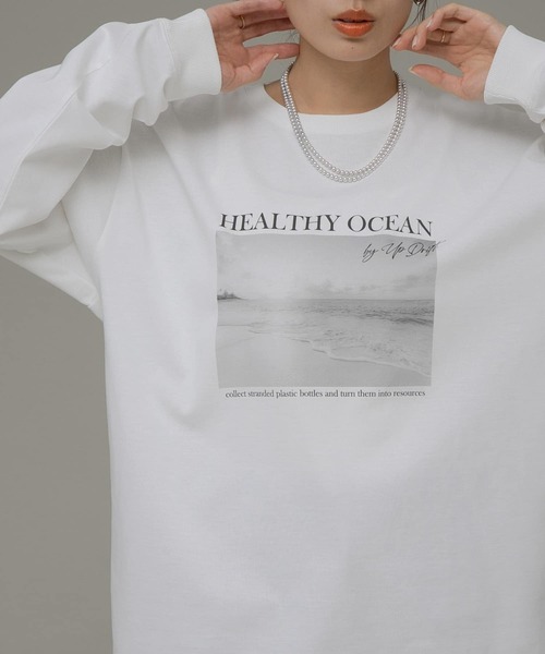 セール】『ユニセックス』UpDRIFT フォトプリントロングTシャツ（T 