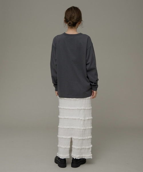 URBAN RESEARCH Sonny Label(アーバンリサーチサニーレーベル)の「『ユニセックス』UpDRIFT フォトプリントロングTシャツ(Tシャツ/カットソー・レディース・スミクロ/オフホワイト・MEDIUM/LARGE)」の20枚目の写真