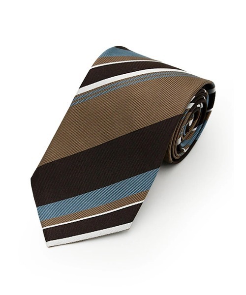 Perfect Suit FActory（パーフェクトスーツファクトリー）の「【WEB限定】テフロン加工ネクタイ　ストライプ　ワイン/ブラウン/ネイビー（ネクタイ・メンズ・ワイン/ブラウン/ネイビー・FREE）」の2枚目の写真