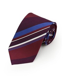 Perfect Suit FActory | 【WEB限定】テフロン加工ネクタイ　ストライプ　ワイン/ブラウン/ネイビー(ネクタイ)