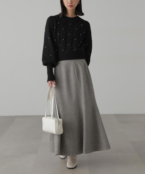 セール】◇【3サイズ展開XS-M】ツイードマーメイドスカート【低身長