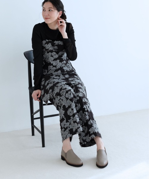 enchanted（エンチャンテッド）の「本革サイドゴアタンクソールスリッポンシューズ（ドレスシューズ・レディース・ブラック/グレイッシュベージュ・24/23.5/23/22.5/25/24.5）」の17枚目の写真