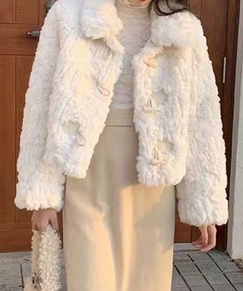 もこもこｸﾛｯﾌﾟﾄﾞ丈ﾄｰｸﾞﾙｺｰﾄ（その他アウター）｜CADBURY（キャドバリー）