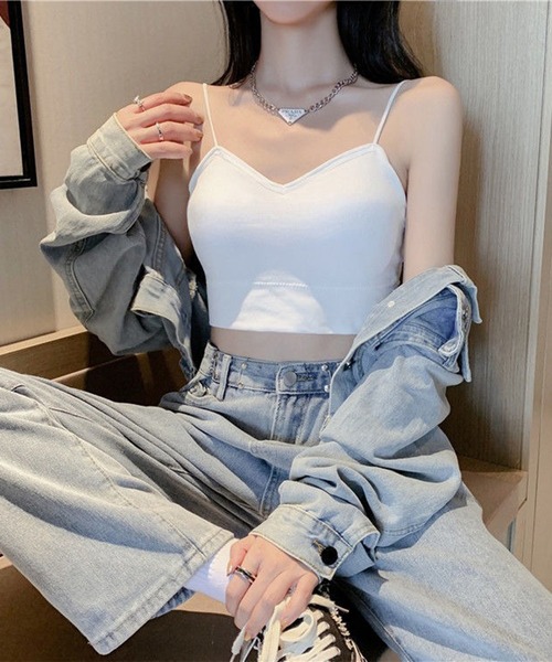 Lace Ladies(レースレディース)の「ソリッドカラー バック スケルトン ベーシック ハーフトップ(チューブトップ・レディース・グレー/ブラック/ベージュ/ホワイト・FREE)」の2枚目の写真