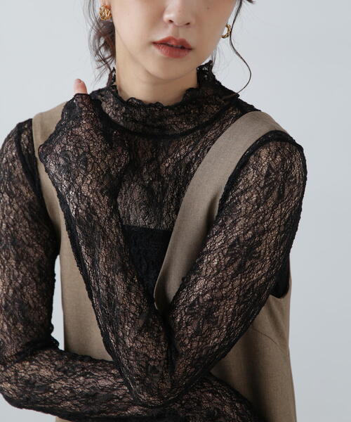 ✨極美品✨Plantation レース カットソー M miniministore 総レース カットソー レディース 花柄