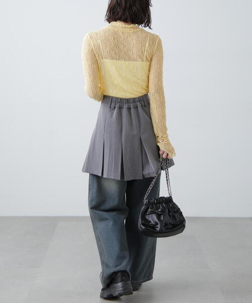 FREE'S MART(フリーズマート)の「◆レースハイネックカットソー(Tシャツ/カットソー・レディース・イエロー/ブラック/ホワイト・FREE)」の9枚目の写真