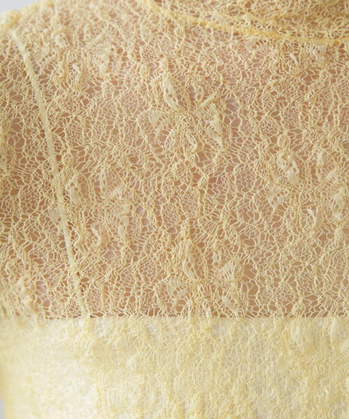 FREE'S MART(フリーズマート)の「◆レースハイネックカットソー(Tシャツ/カットソー・レディース・イエロー/ブラック/ホワイト・FREE)」の18枚目の写真