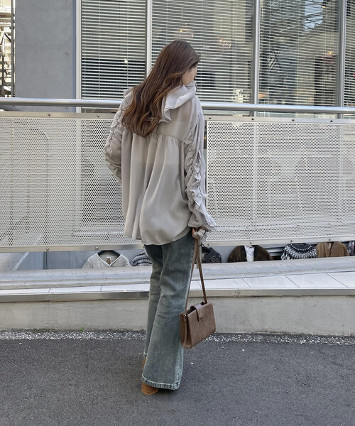 【セール】[mline]ラッフルブラウス（シャツ/ブラウス）｜mline（エムライン）