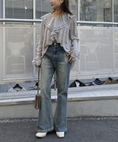 【セール】[mline]ラッフルブラウス（シャツ/ブラウス）｜mline（エムライン）