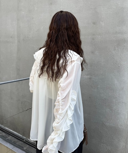 【セール】[mline]ラッフルブラウス（シャツ/ブラウス）｜mline（エムライン）