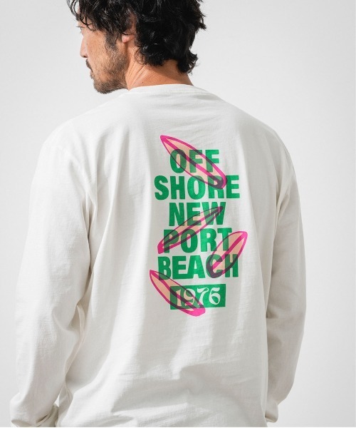 OFFSHORE（オフショア）の「SURFBOARD L/S TEE/サーフボード ロングスリーブティ（Tシャツ/カットソー・メンズ・グリーン/ホワイト・XL/L/M/S）」の2枚目の写真