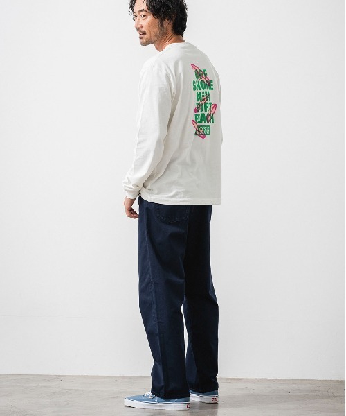 OFFSHORE（オフショア）の「SURFBOARD L/S TEE/サーフボード ロングスリーブティ（Tシャツ/カットソー・メンズ・グリーン/ホワイト・XL/L/M/S）」の5枚目の写真