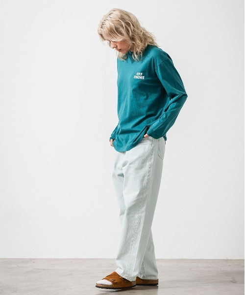 OFFSHORE（オフショア）の「SURFBOARD L/S TEE/サーフボード ロングスリーブティ（Tシャツ/カットソー・メンズ・グリーン/ホワイト・XL/L/M/S）」の8枚目の写真