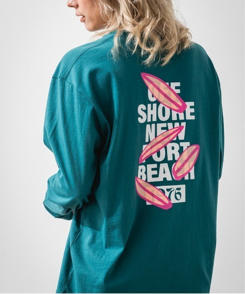 OFFSHORE（オフショア）の「SURFBOARD L/S TEE/サーフボード ロングスリーブティ（Tシャツ/カットソー・メンズ・グリーン/ホワイト・XL/L/M/S）」の11枚目の写真