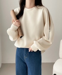 ECLIN（エクラン）の「ショルダージップ段ボールスウェットプルオーバー（スウェット）」