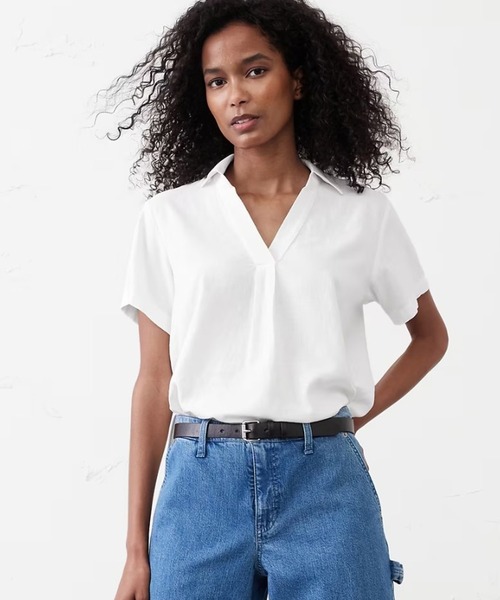 BANANA REPUBLIC リネン混スイングトップブルゾン ベージュ M BANANA REPUBLIC公式オンラインストア | リネン ボンバージャケット