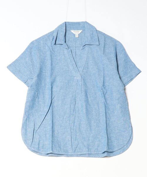 ブラウス シャツ BANANA REPUBLIC FACTORY STORE　　リネンブレンド 襟付きトップス レディース セール】BANANA REPUBLIC FACTORY STORE リネンブレンド 襟付き
