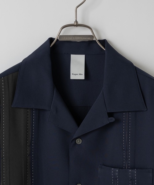 Line switch high drape shirts/ラインスイッチハイドレープ