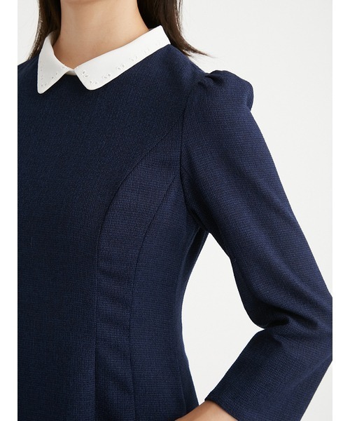 【新品・未使用】 CELFORD エンブロイダリーカラーワンピース CELFORD｜エンブロイダリーカラーワンピース