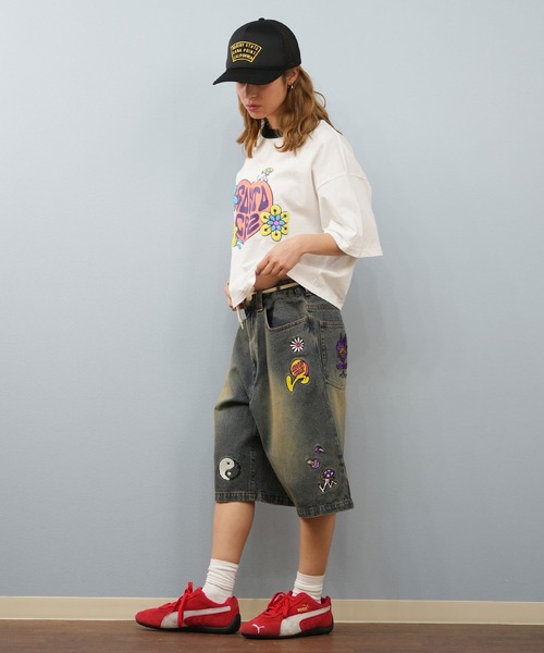 SANTA CRUZ(サンタクルーズ)の「【ハーフパンツ】SANTACRUZ/サンタクルーズ ユニセックス/パッチデザイン/デニムショーツ 502252531(デニムパンツ・レディース・ブラック/グリーン・M/L)」の7枚目の写真