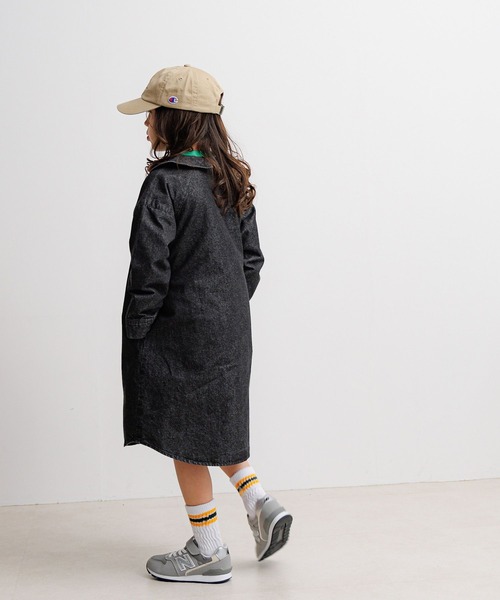 BAYFLOW（ベイフロー）の「[羽織りでも、一枚着としても♪]ラメデニムワンピ(KIDS)（ワンピース・キッズ・ブルー/ブラック・130cm/120cm/110cm/150cm/140cm）」の15枚目の写真