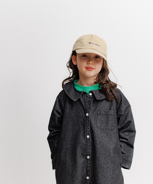 BAYFLOW（ベイフロー）の「[羽織りでも、一枚着としても♪]ラメデニムワンピ(KIDS)（ワンピース・キッズ・ブルー/ブラック・130cm/120cm/110cm/150cm/140cm）」の11枚目の写真