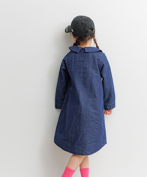 BAYFLOW（ベイフロー）の「[羽織りでも、一枚着としても♪]ラメデニムワンピ(KIDS)（ワンピース・キッズ・ブルー/ブラック・130cm/120cm/110cm/150cm/140cm）」の6枚目の写真