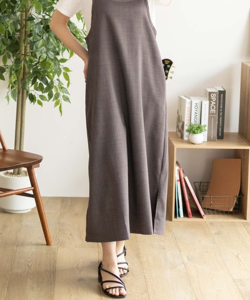 NAVY（ネイビー）の「NAVY 杢麻ライクキャミワンピースアンサンブル（ワンピース・レディース・ブラック/ダークグレー/マスタード・M/L）」の14枚目の写真