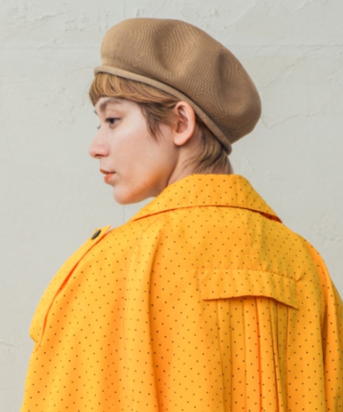 ORIENT MILLINERY（オリエント ミリナリー）の「SAMON【ｻｰﾓﾝ】（ハンチング/ベレー帽・レディース・マスタード/ベージュ/ブラック・FREE）」の2枚目の写真