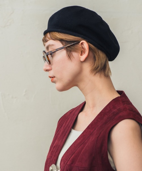 ORIENT MILLINERY（オリエント ミリナリー）の「SAMON【ｻｰﾓﾝ】（ハンチング/ベレー帽・レディース・マスタード/ベージュ/ブラック・FREE）」の5枚目の写真