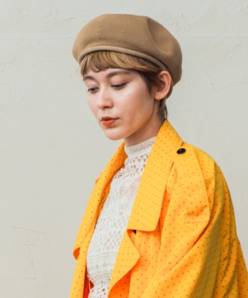 ORIENT MILLINERY（オリエント ミリナリー）の「SAMON【ｻｰﾓﾝ】（ハンチング/ベレー帽・レディース・マスタード/ベージュ/ブラック・FREE）」の15枚目の写真