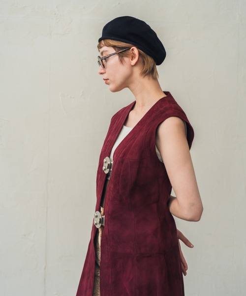 ORIENT MILLINERY（オリエント ミリナリー）の「SAMON【ｻｰﾓﾝ】（ハンチング/ベレー帽・レディース・マスタード/ベージュ/ブラック・FREE）」の16枚目の写真