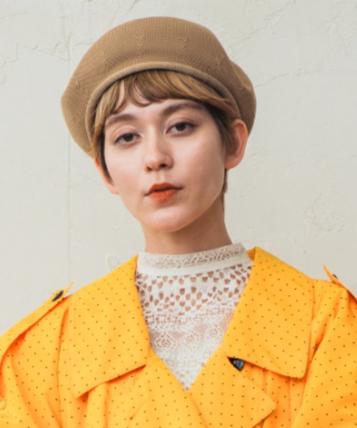 ORIENT MILLINERY（オリエント ミリナリー）の「SAMON【ｻｰﾓﾝ】（ハンチング/ベレー帽・レディース・マスタード/ベージュ/ブラック・FREE）」の7枚目の写真