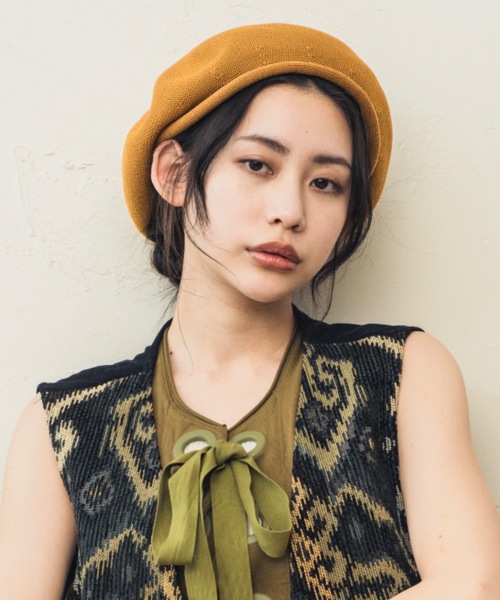 ORIENT MILLINERY（オリエント ミリナリー）の「SAMON【ｻｰﾓﾝ】（ハンチング/ベレー帽・レディース・マスタード/ベージュ/ブラック・FREE）」の19枚目の写真