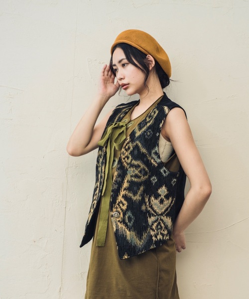 ORIENT MILLINERY（オリエント ミリナリー）の「SAMON【ｻｰﾓﾝ】（ハンチング/ベレー帽・レディース・マスタード/ベージュ/ブラック・FREE）」の20枚目の写真